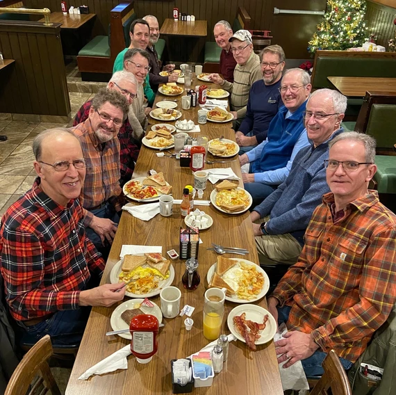 Mens Bible Study group dining out